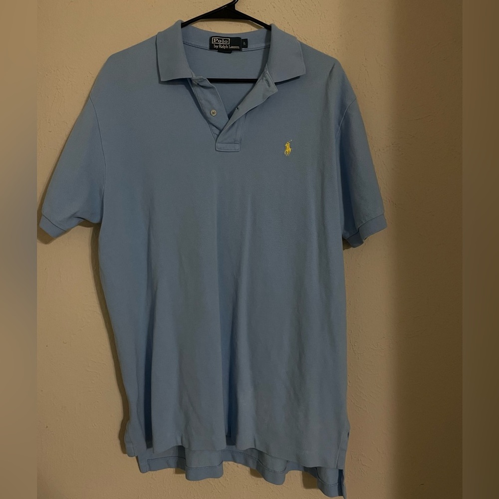 Vintage late 80s Ralph Lauren-Light blue 
(yellow logo)